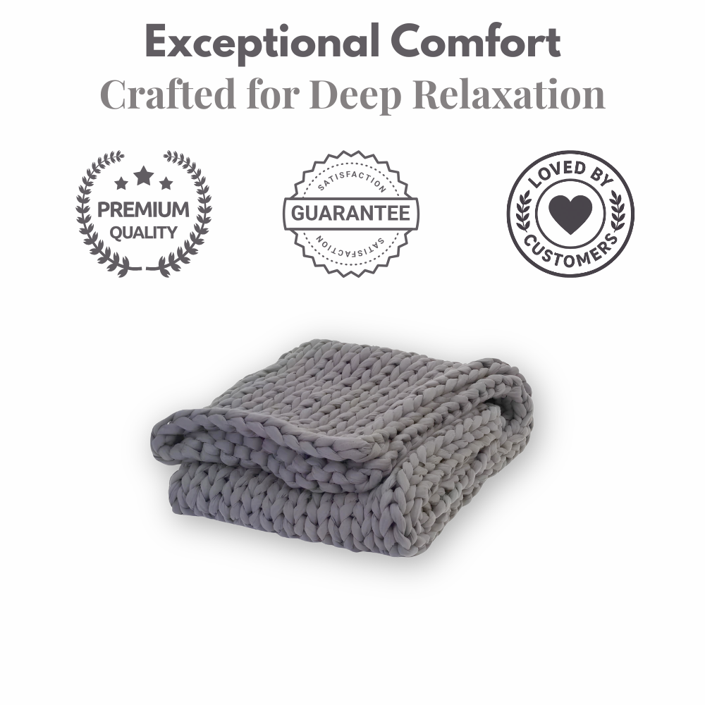 Dreamer Cotton Weighted Blanket - Knitted, Breathable Calm by Zencelle